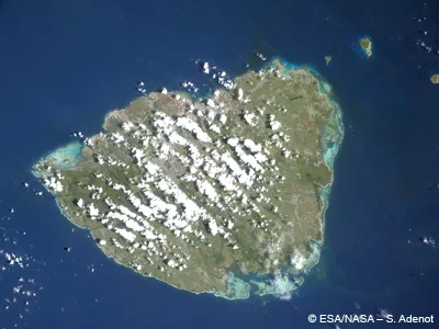 Mauritius aus dem Weltraum gesehen